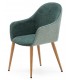 SILLON COMEDOR COMOD ESTILO NORDICO VERDE PATAS MADERA