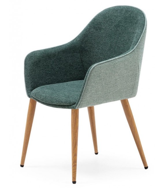 SILLON COMEDOR COMOD ESTILO NORDICO VERDE PATAS MADERA