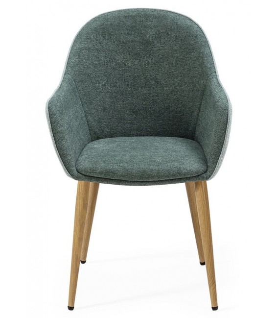 SILLON COMEDOR COMOD ESTILO NORDICO VERDE PATAS MADERA