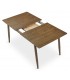 MESA DE COMEDOR EXTENSIBLE MADERA ACABADO NOGAL MDMHOGAR