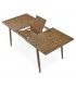 MESA DE COMEDOR EXTENSIBLE MADERA ACABADO NOGAL MDMHOGAR