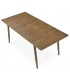 MESA DE COMEDOR EXTENSIBLE MADERA ACABADO NOGAL MDMHOGAR