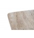 MESA DE CENTRO CUADRADA PEQUEÑA METAL ORO VIEJO MARMOL TRAVERTINO