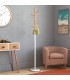 PERCHERO DE PIE ESTILO NORDICO METAL BLANCO MADERA NATURAL
