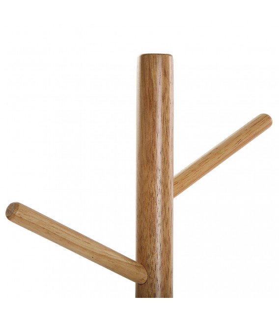 PERCHERO DE PIE ESTILO NORDICO METAL BLANCO MADERA NATURAL