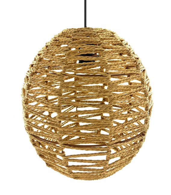 LAMPARA DE TECHO SEMI ESFERICA CUERDA NATURAL MDMHOGAR