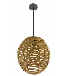 LAMPARA DE TECHO SEMI ESFERICA CUERDA NATURAL MDMHOGAR