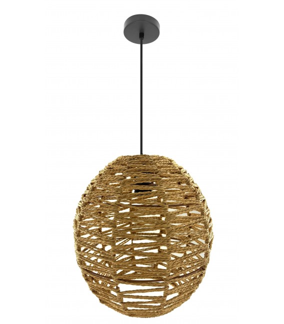 LAMPARA DE TECHO SEMI ESFERICA CUERDA NATURAL MDMHOGAR