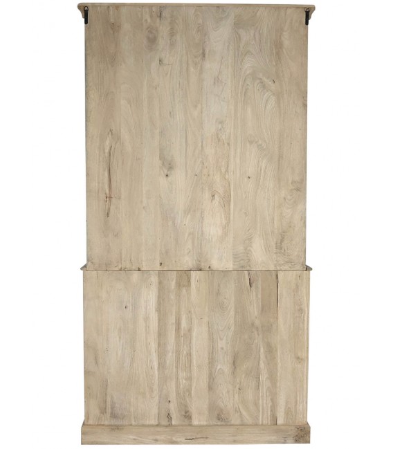 VITRINA 4 PUERTAS MADERA DE MANGO NATURAL MDMHOGAR