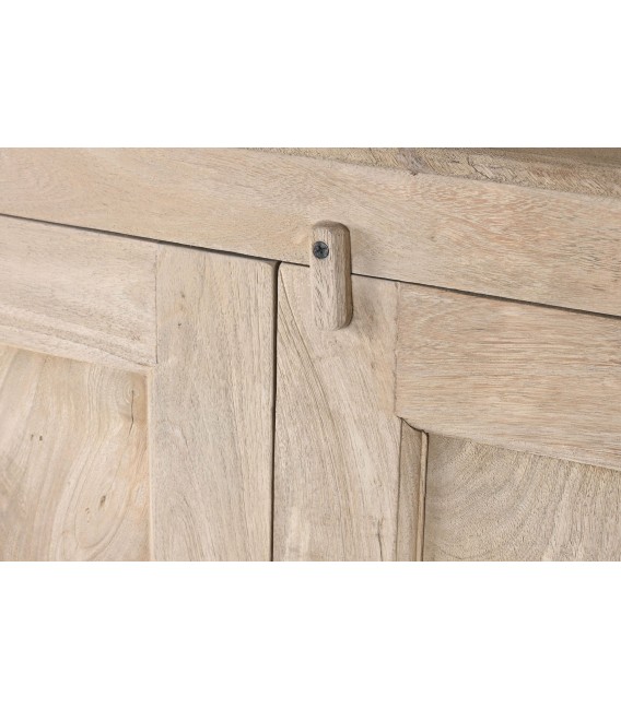 VITRINA 4 PUERTAS MADERA DE MANGO NATURAL MDMHOGAR