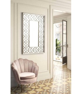 BUTACA ESTILO ART DECO TELA BEIGE METAL DORADO MDMHOGAR