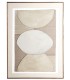 CUADRO VERTICAL ABSTRACTO MULTIPLES TEXTURAS TONOS BEIGE