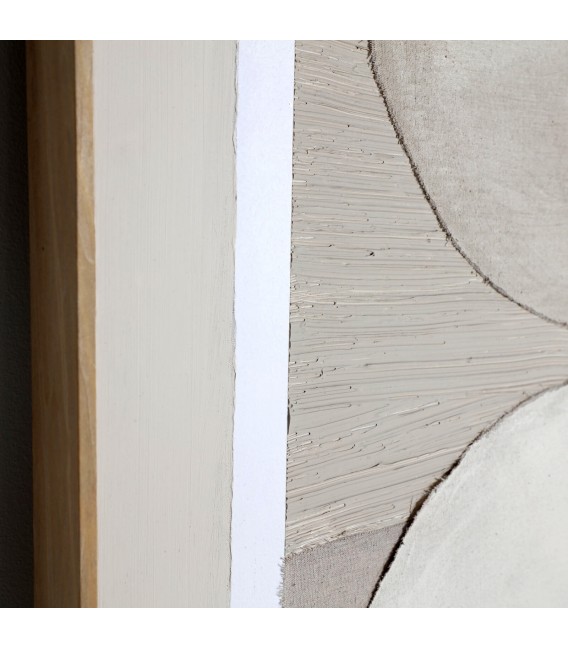 CUADRO VERTICAL ABSTRACTO MULTIPLES TEXTURAS TONOS BEIGE
