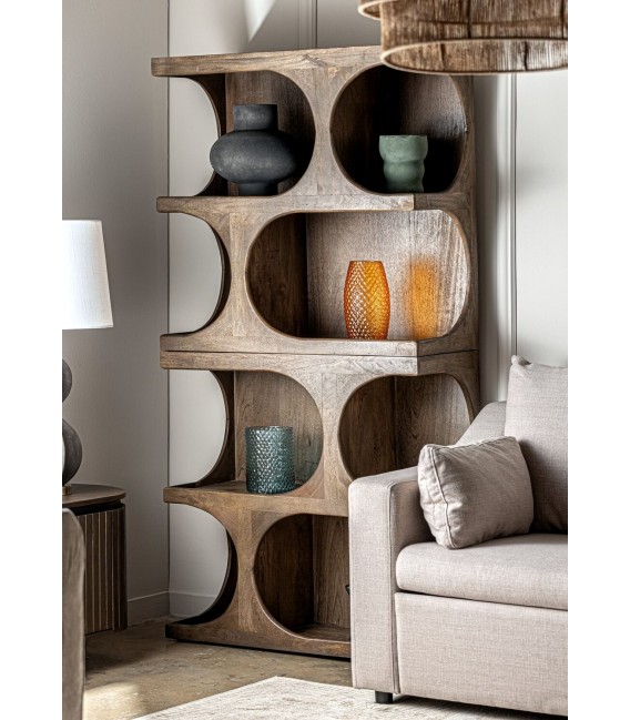 ESTANTERIA 90 X 40 X 90 TAKALA MADERA DE MANGO COLOR NOGAL