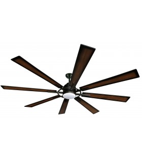 VENTILADOR MUY GRANDE SILENCIOSO METAL NEGRO MDF IMITACION NOGAL