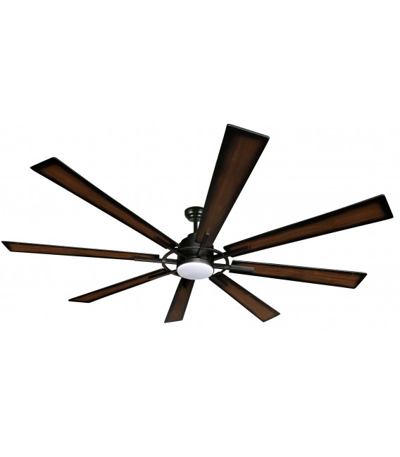 VENTILADOR MUY GRANDE SILENCIOSO METAL NEGRO MDF IMITACION NOGAL
