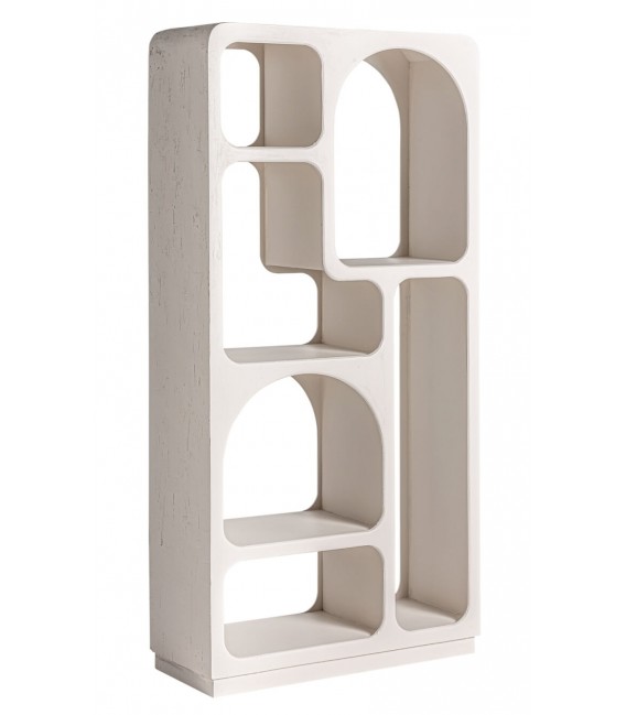 ESTANTERIA MADERA ACABADO BLANCO EFECTO YESO MDMHOGAR