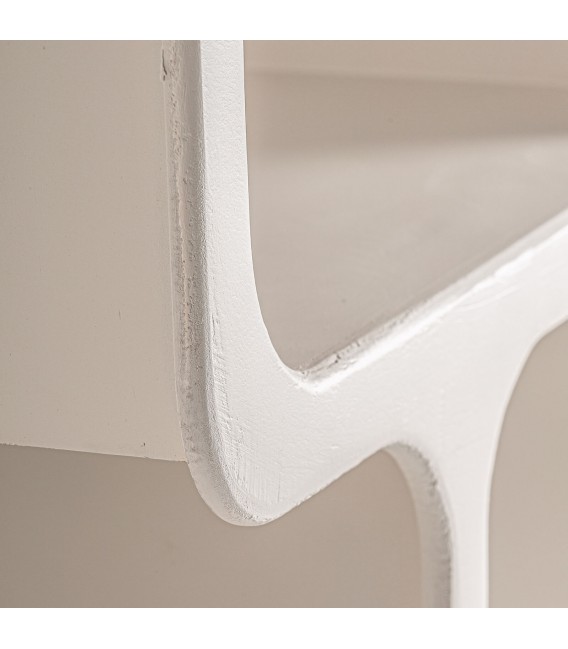ESTANTERIA MADERA ACABADO BLANCO EFECTO YESO MDMHOGAR