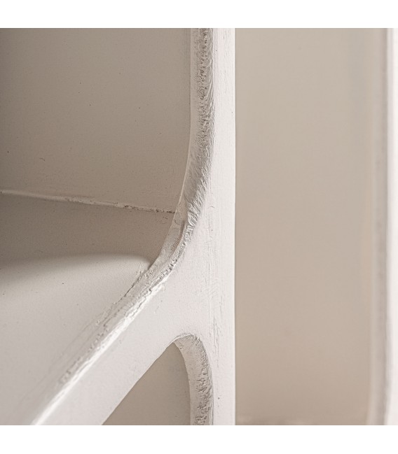 ESTANTERIA MADERA ACABADO BLANCO EFECTO YESO MDMHOGAR