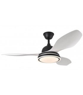 VENTILADOR SILENCIOSO LED INTEGRADO METAL Y ABS BLANCO Y NEGRO