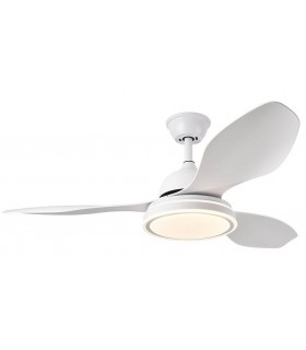 VENTILADOR SILENCIOSO LED INTEGRADO METAL Y ABS BLANCO