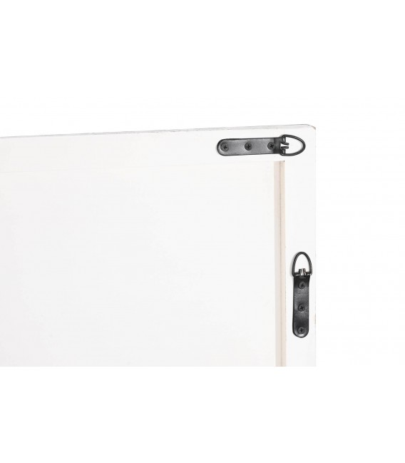 CABECERO PARA CAMA GRANDE MADERA MDF TALLADA DECAPADA BLANCO