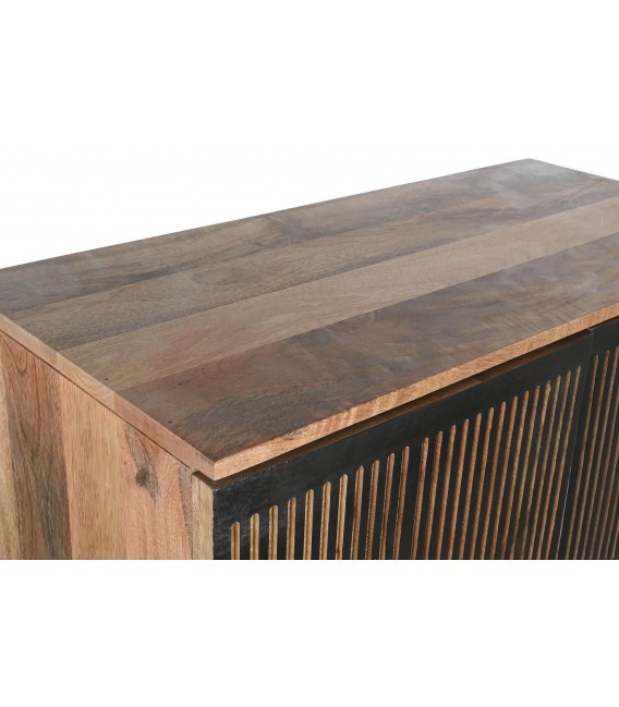 ARMARIO ALACENA BAJO MADERA DE MANGO NATURAL Y NEGRO