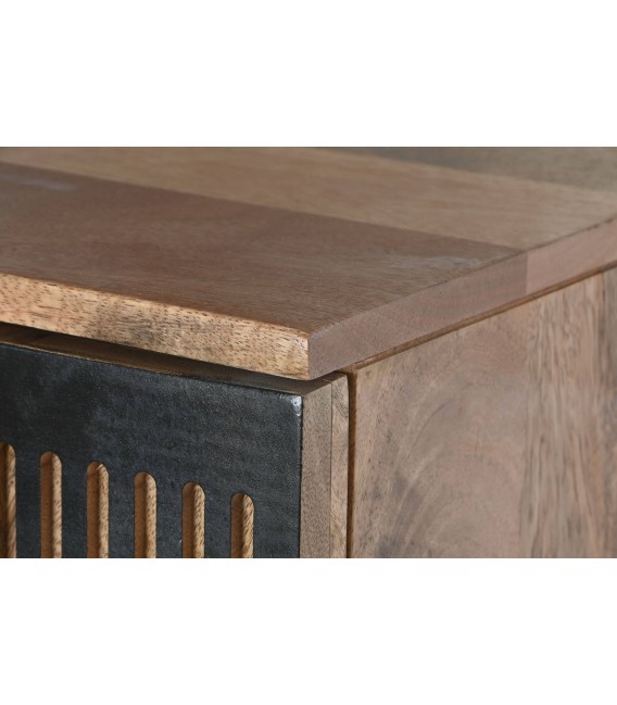 ARMARIO ALACENA BAJO MADERA DE MANGO NATURAL Y NEGRO