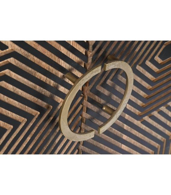 ARMARIO ALACENA BAJO MADERA DE MANGO NATURAL Y NEGRO