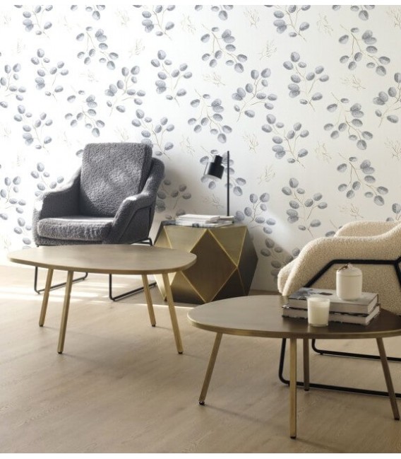 SILLON COMODO METAL NEGRO TELA BOUCLE GRIS MDMHOGAR