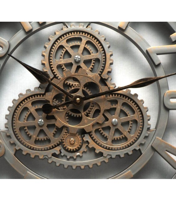 RELOJ DE PARED SILENCIOSO POLICARBONATO CHAMPAGNE Y CRISTAL