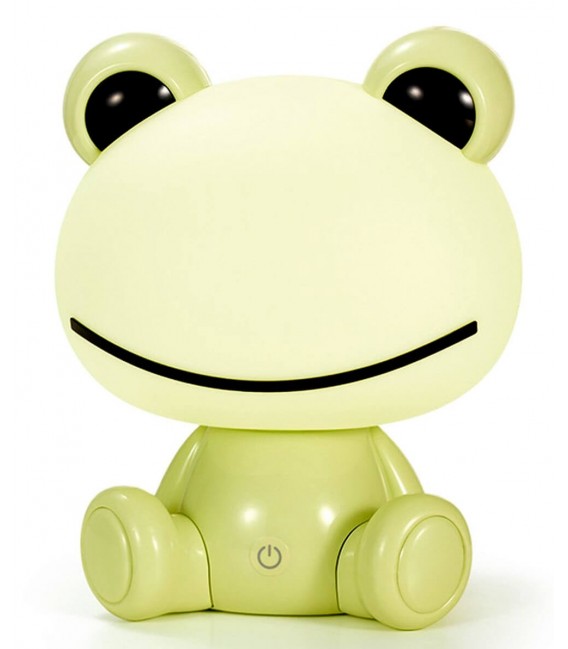 LAMPARA DE SOBREMESA TACTIL 3 INTENSIDADES RANA ABS Y PP VERDE