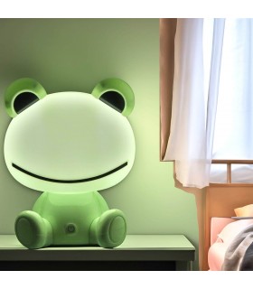 LAMPARA DE SOBREMESA TACTIL 3 INTENSIDADES RANA ABS Y PP VERDE