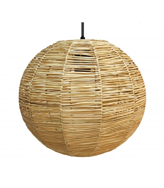 LAMPARA DE TECHO ESFERICA ALGAS NATURALES TRENZADAS