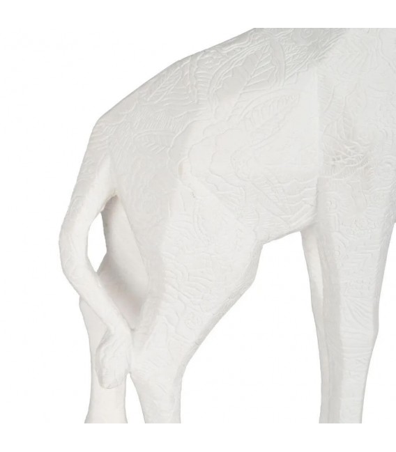 LAMPARA DE SOBREMESA FIGURA JIRAFA POLIRESINA BLANCA