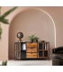 APARADOR ESTILO INDUSTRIAL MADERA MANGO METAL NEGRO