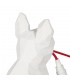 LAMPARA DE SOBREMESA ORIGINAL BULL DOG TERRIER POLIRESINA BLANCA