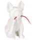 LAMPARA DE SOBREMESA ORIGINAL BULL DOG TERRIER POLIRESINA BLANCA