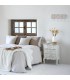 MESITA DE NOCHE ESTILO PROVENZAL MADERA BLANCO ROZADO Y NATURAL