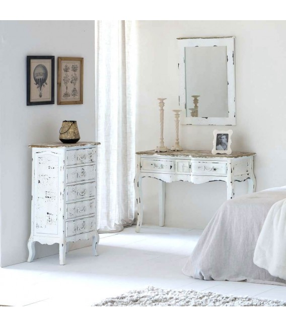 MESA ESCRITORIO 115 X 50 X 80 LACEO MADERA BLANCO ROZADO