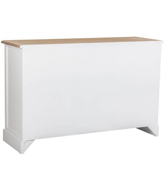 APARADOR PEQUEÑO MADERA LACADA EN BLANCO Y NATURAL