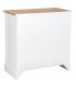 COMODA 5 CAJONES ESTILO RUSTICO MADERA NATURAL Y BLANCO