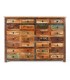 COMODA 28 CAJONES MADERA RECICLADA DECAPADA MULTICOLOR