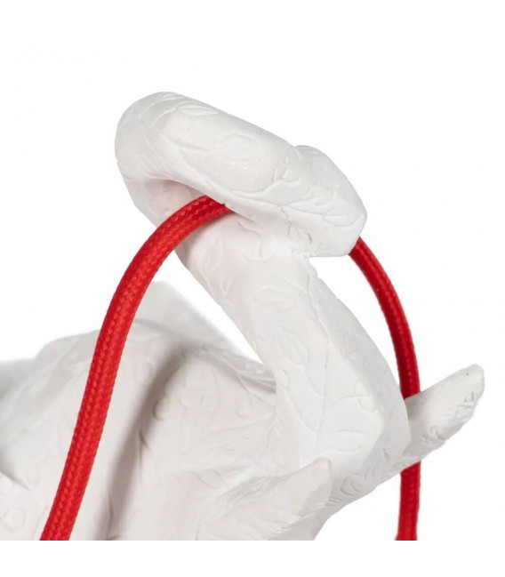 LAMPARA DE SOBREMESA ELEFANTE POLIRESINA BLANCA MDMHOGAR