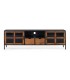 MUEBLE DE TV GRANDE ESTILO INDUSTRIAL  MADERA MANGO METAL NEGRO
