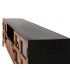 MUEBLE DE TV GRANDE ESTILO INDUSTRIAL  MADERA MANGO METAL NEGRO