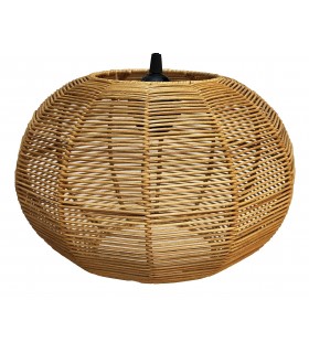 LAMPARA DE TECHO ESFERA EN RATAN NATURAL TRENZADO MDMHOGAR