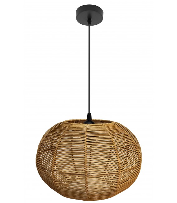 LAMPARA DE TECHO ESFERA EN RATAN NATURAL TRENZADO MDMHOGAR