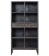 LIBRERIA ESTANTERIA MADERA PINO DECAPADA EN NEGRO MDMHOGAR