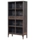 LIBRERIA ESTANTERIA MADERA PINO DECAPADA EN NEGRO MDMHOGAR